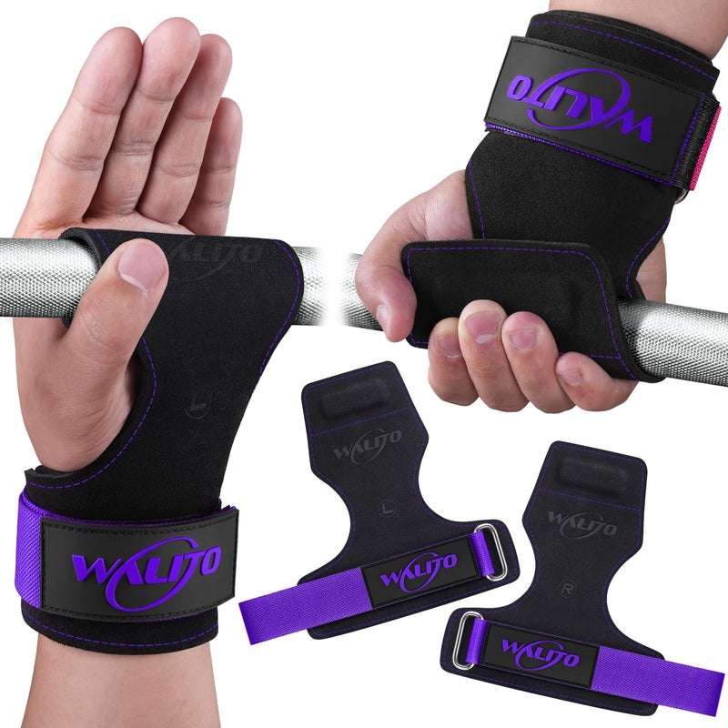 WALITO Weight Lifting Wrist Strap, Double Leather Weightlifting Wrist Straps for Gym Strength Training, Neoprene Padded Wrist Wraps - for Men & Women (Pair) - Image 1